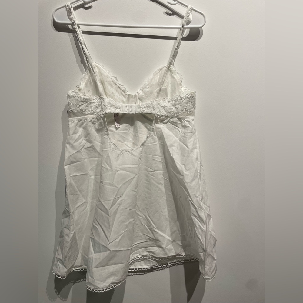 Auden Women's Woven Cotton Lingerie Babydoll Dress White Medium NWT - Picture 2 of 5